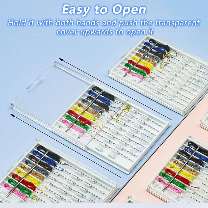 Yasdyri 10 Boxes Quick Fix Sewing Kit Pre Mini Threaded Needle Kit with Needles and Thread Box Each Box with 10 Pieces