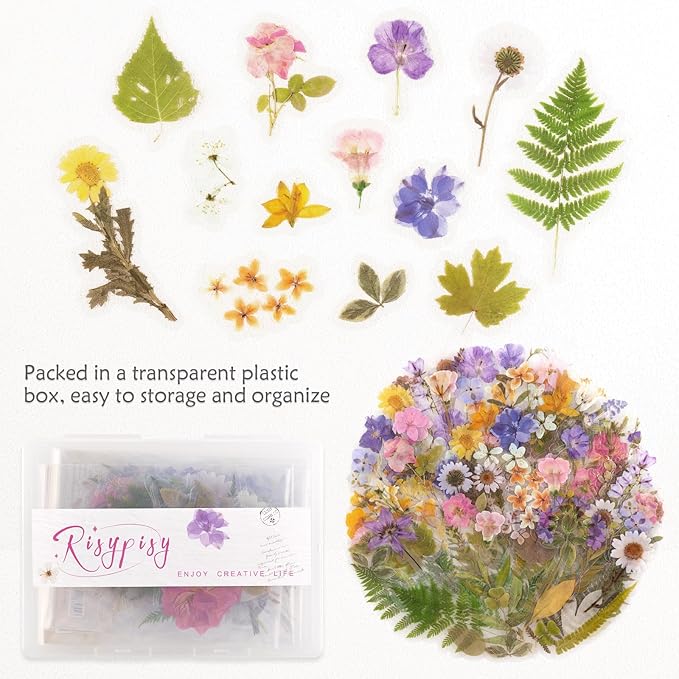 160pcs Pre-Cut Scrapbooks Natural Stickers, Floral and Plant Sticker for DIY Craft, Planners, Journal, Notebook, Laptop, Cell Phone, Calendars, Wedding Scrapbooking