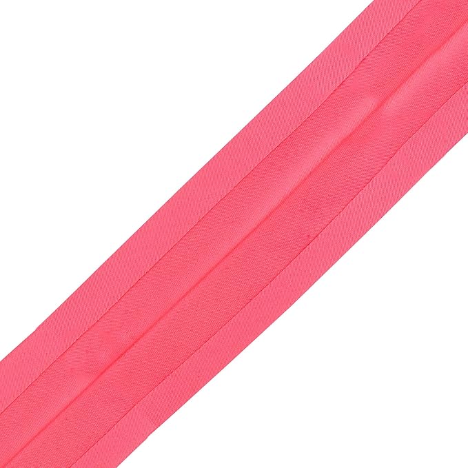 Mandala Crafts 55 Yards 1 Inch Hot Pink Double Fold Bias Tape for Sewing - Bias Binding Tape for Quilting Binding, Hemming, Seam, and Fabric Piping