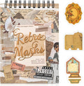 Uideyvi Retro Series Sticker Scrapbooking Supplies for Junk Journal, 25 Sheets Washi Stickers and 25 Sheets PET Stickers(TZ-010-001)
