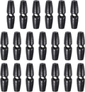 HARFINGTON 20pcs Wooden Toggle Buttons 40mm / 1.6" Single Hole Wood Olive Horn Sewing Buttons for Coat Sweaters Clothing DIY Craft, Black