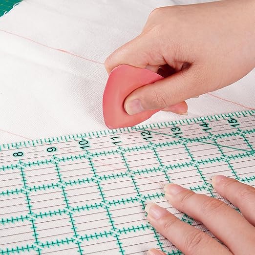 MANUFORE Quilting Ruler 6” x 24” Sewing Acrylic Ruler Anti-Slip Metric Ruler DIY Quilting Tools with Clear Printed Lines for Precise Cutting