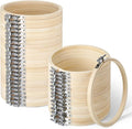 40 Pieces 6 Inch Round Embroidery Hoops Bulk Bamboo Frame Circle Cross Stitch Hoop Ring for Embroidery Art Craft Sewing