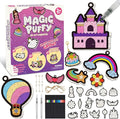 Taotuo Magic Foam Texture Painting Kit - 3D Art Puffy Paint Kit, Princesses & Unicorns,15 Mess-Free Paint by Number Craft for Kids Ages 3-10