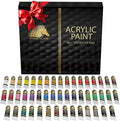 MyArtscape Acrylic Paint Set - 48 x 12ml Tubes - Lightfast - Heavy Body - Non Fading - Vibrant Colors - Artist Quality Painting Supplies - Professional Grade Paints