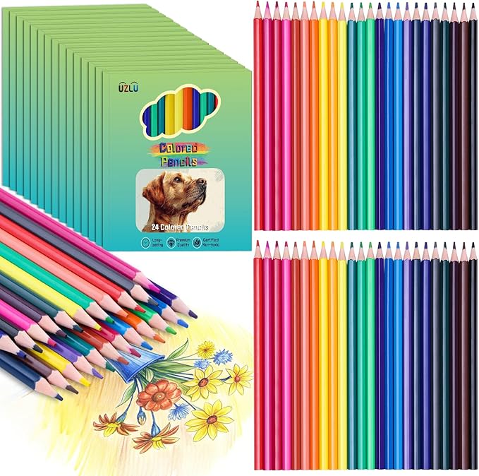 720 Count Colored Pencils Bulk, 30 Packs Colored Pencils, 24 Colors Pre-sharpened Coloring Pencils for Adults, Bulk School Supplies for Teachers, Classroom Prizes, Drawing Sketching Shading