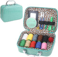 40Pcs Steel Needles for Hand Sewing, Big Eye Steel Sewing Needles Kit with Case, Portable DIY Craft Kits for Adults, Beginner, Emergency,Home,Travel (Turquoise)