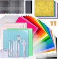 GO2CRAFT All-in-One Accessories Bundle, 90Pcs Ultimate Tools and Accessories with Vinyl, Weeding Tools, Transfer Tape, Crafting Starter Kit