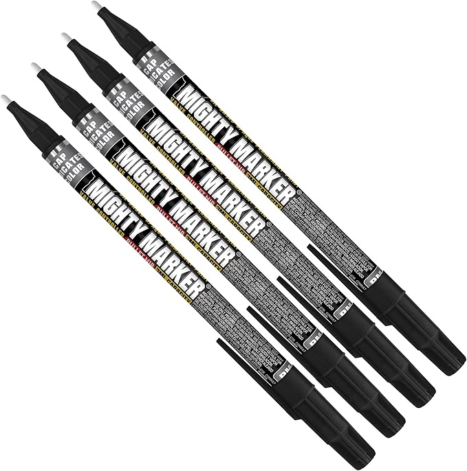 PM-92 Extra Fine Paint Marker, 4 Bonus Tips, 1.0 mm Tip, Xylene Based, Waterproof, Permanent, Valve Action, Manufactured in USA, Black 4 Pack