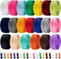 WILLBOND 60 Yards 20 Pcs Sewing Zippers Bulk #5 Nylon Coil Zippers 20 Color Assorted Zipper for Sewing with 200 Zipper Sliders for DIY Tailor Bags Purses Crafts Supplies (Various Color)