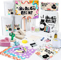 Air Dry Clay Pottery Kit for Adults, DIY Pottery Craft Clay Kit for Beginners, Sculpting Tools Set & Step-by-Step Guide, 12 Paints, Paintbrush, Varnish, Sponge, Kids Teen Party Birthday Christmas Gift
