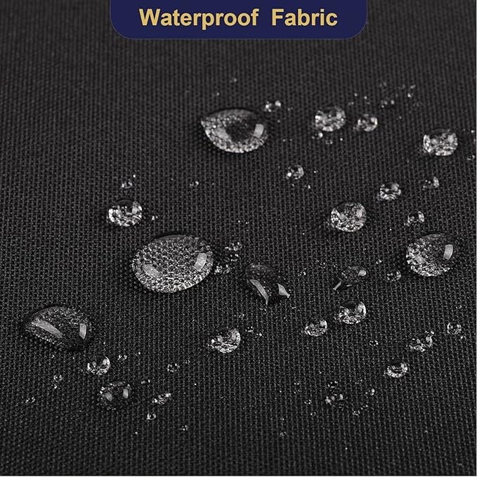 Waterproof Canvas Fabric by The Yard 600D Upholstery Cordura Fabric 58" Wide for Chairs Indoor Outdoor Water Resistant Canvas Polyester Material Sewing DIY Cloth, 1 Yard Black