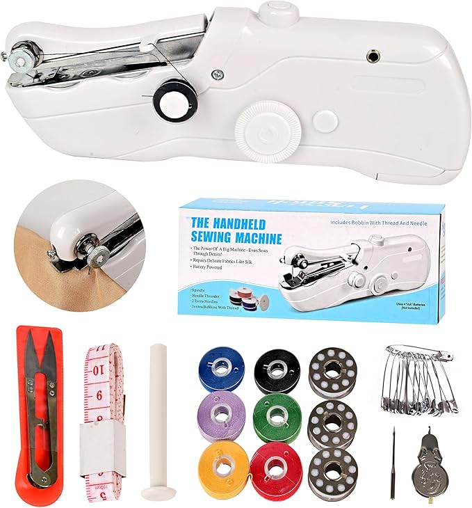 Handheld Sewing Machine,Electric Switch,Two Speed Modes，Easy to Operate，Portable Mini Sewing Machine， DIY Projects at Home or Travel