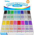 256 PCS Washable Markers for Kids, Colored Markers Bulk for School, Thin Marker Set in 16 Assorting Colors, Fine Line Marker with Conical Tip, Back to School Supplies, Classroom Must Haves