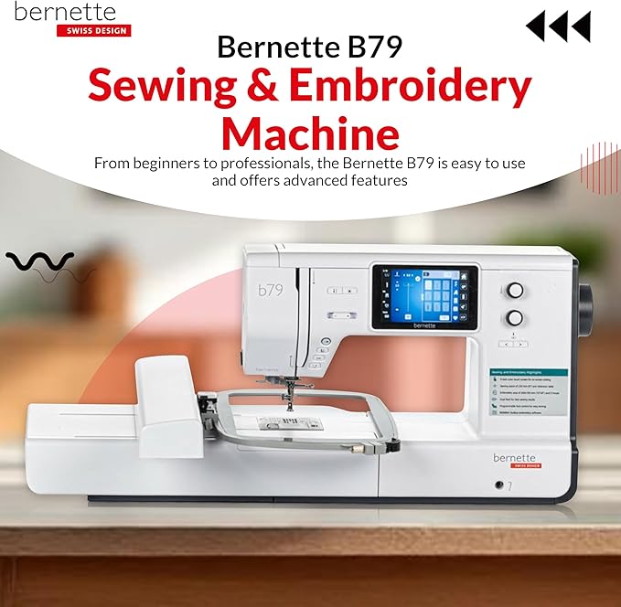 Bernette B79 Sewing & Embroidery Machine - Deluxe Embroidery Design Tools Bundle (Over $500 Embroidery Design Tools and 60 pcs Northern Lights Thread)
