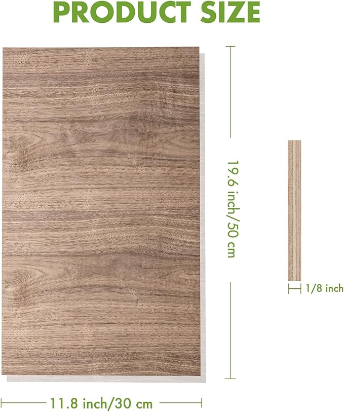 ROBOTIME 6Pcs 3mm Walnut Plywood, 1/8 Plywood Crafting Wood Sheets for Laser Cutting & Engraving, Thin Walnut Boards for Wood Project, 12"x20"