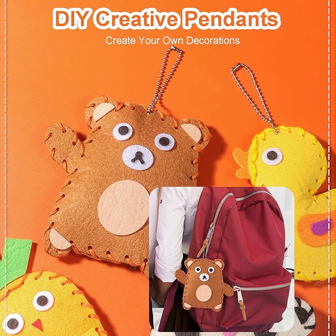 Twiggle Stuff Sewing Kit, This Fun DIY Sewing Kit Includes Felt Animal Sewing Materials to Make Plush Toy Dolls. Suitable for Everyone
