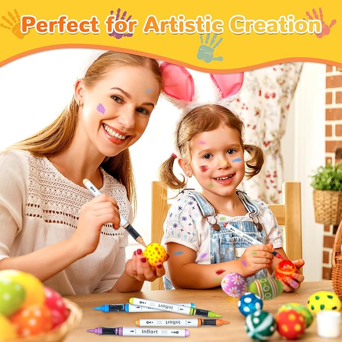 288 Colors Acrylic Paint Markers Brush Tip, Automatic Ink Control Acrylic Paint Pens Waterproof Acrylic Markers Set for Christmas Decorations, Stone, Wood, Glass, DIY & Art Supplies