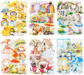 Rain Shelter Animals PET Stickers – 90PCS Whimsical Stickers with Watercolor Animal Designs for Scrapbook, Journal, DIY Crafts, Waterproof
