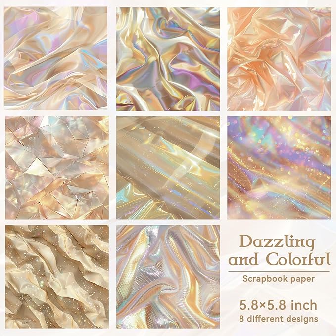 16 Sheets Scrapbook Paper, Vintage Decorative Scrapbook Supplies for Junk Journal Card Making Picture Art Collage DIY 6x6 inches