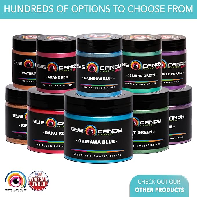 Eye Candy Pigments Premium Purple Mica Powder - Rainbow Violet (25gr) - for Epoxy, Resin, Soap, Paint, Woodworking, Acrylic Pouring, Bath Bombs, Fishing Lures - DIY Arts and Crafts Additive