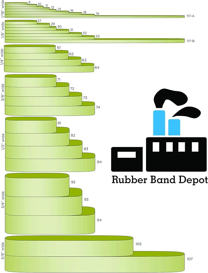 3''x1/16'', Size #18, Approximately 450 Rubber Bands Per Bag, All Purpose Rubber Bands, Rubber Band Measurements: 3''x1/16'' - 1/4 Pound Bag, Beige