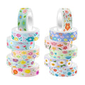 12 Rolls Flower Washi Tape Set, Floral Botanical Writable Masking Tapes, Cute Blooms Colored Adhesive Tapes for DIY Art Crafts, Gift Wrapping, Scrapbook, School Supplies, Painters, Planners 16.4Ft