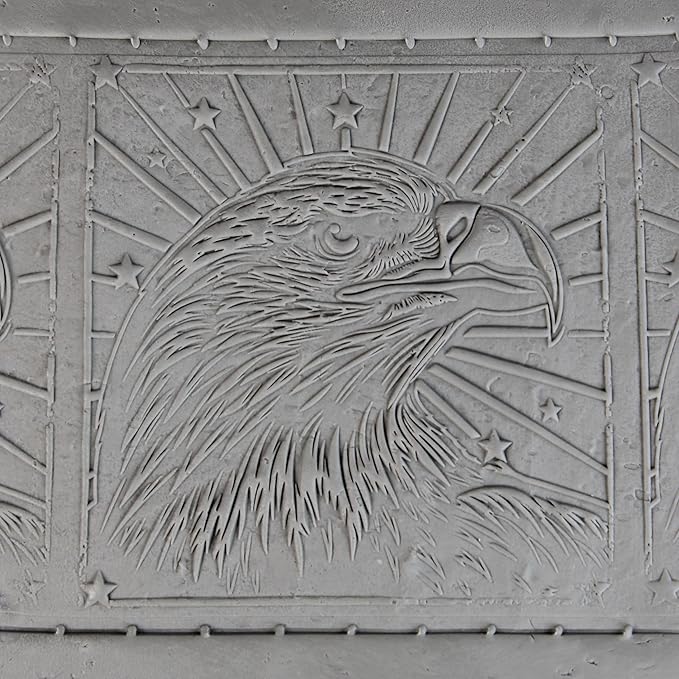 Eagle Clay Texture Roller (4") - America Set #01 - Embossing Pattern Roller for Polymer & Ceramic Clay, Pottery & Crafts