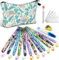 Coopay 12 Sizes Crochet Hooks Set with Case, Comfort & Sturdy Forest Crochet Hooks Ergonomic Soft Grip for Crocheting Yarn, Crochet Counter Track Stitches, Ideal Crochet Starter Kit