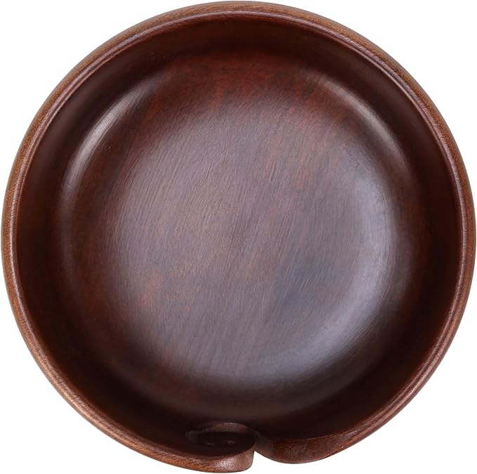 Iconikal Large 8-inch Wood Yarn Bowl - for Holding Cakes, Skeins, or Balls for Crochet, Knitting, Dispensing Yarn