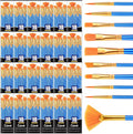 ESRICH Paint Brushes,24Packs -240Pcs Paint Brush for Acrylic Painting,Acrylic Paint Brush Set for Oil Watercolor,Body Face Rock Canvas, Small Paint Brushes for Kids Adult Drawing