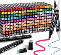 ABEIER 204 Alcohol Markers Set, Dual Tips Blender Art Markers for Drawing, Permanent Sketch Marker for adult coloring, Alcohol Based, Adults Coloring and Artist Illustration.