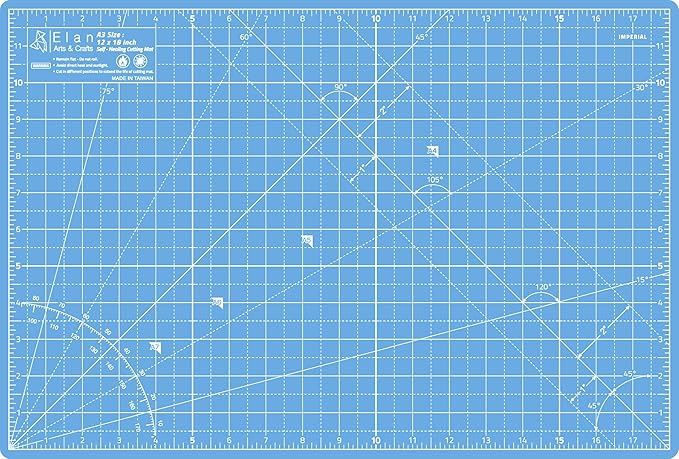 Elan Cutting Mat A3 Blue, Self Healing Cutting Mat 12x18 Inch, 5-Ply Craft Board Blue, Hobby Board for Crafts 12x18 Inch