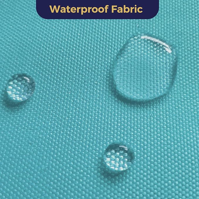 Waterproof Canvas Fabric by The Yard 600D Upholstery Cordura Fabric 58" Wide for Chairs Indoor Outdoor Water Resistant Canvas Polyester Material Sewing DIY Cloth, 1 Yard Pale Turquoise