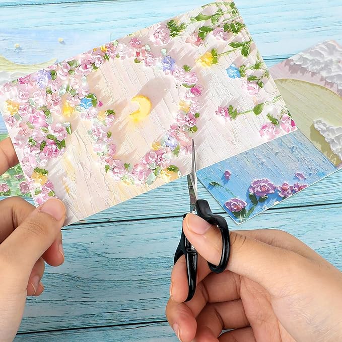 2Pcs All Purpose Craft Scissors Stainless Steel with Protective Cover Mini Detail Craft, Precision Straight Fine Tips Design for Paper Cutting, Scrapbooking