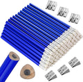 Fainne 102 Pcs Bulk Thick Jumbo Graphite Pencils Set 96 Fat Giant Large Pencils and 6 Sharpeners Enhanced Grip for Art Drafting Writing Drawing Office and Home Use(Blue,Triangle)