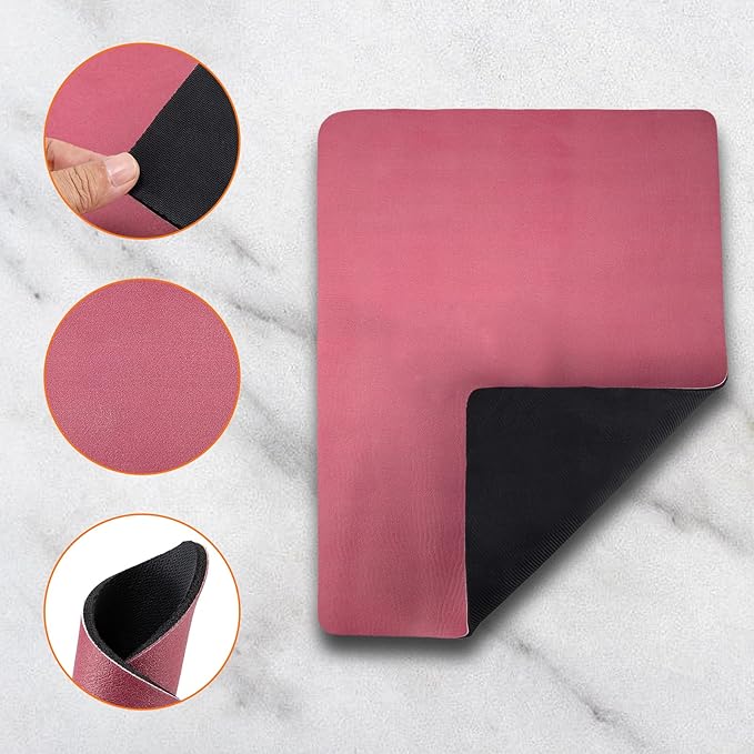 QEES Sewing Mat, Medium, Red - Premium Rubber Mat for Sewing Machine, Reduces Vibrations & Slipping for Women Sewing Enthusiast
