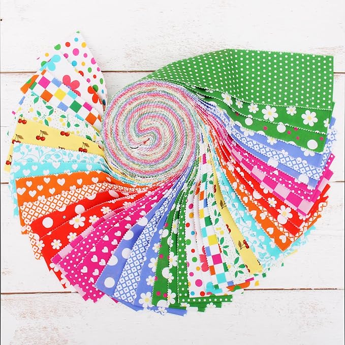 Threadart Exclusive 5 Fat Quarter Bundles - Aqua Confetti Brights Collection 100% Cotton Fabric - Premium 100% Cotton Quilting Fabric - No Duplicates - Full Size Fat Quarters 18"x21" - Aqua