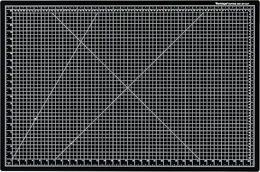 Dahle Vantage 10673 Premium Self-Healing Cutting Mat, 24"x36", 1/2" Grid, 5 Layers for Max Healing, Perfect for Crafts & Sewing, Black