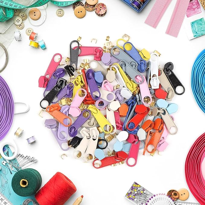 DOITEM 42 Yards 14 Pieces Coil Zippers Assorted Nylon Zipper with 56 Sliders, 14 Color for DIY Tailor Sewing Crafts