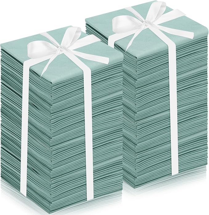 Buryeah 100 Pieces 10 x 10 Inches Cotton Fabric Squares Precut Quilting Fabric Bundles Solid Colors Layer Cakes Quilt Material for DIY Craft Sewing Embroidery(Sage)