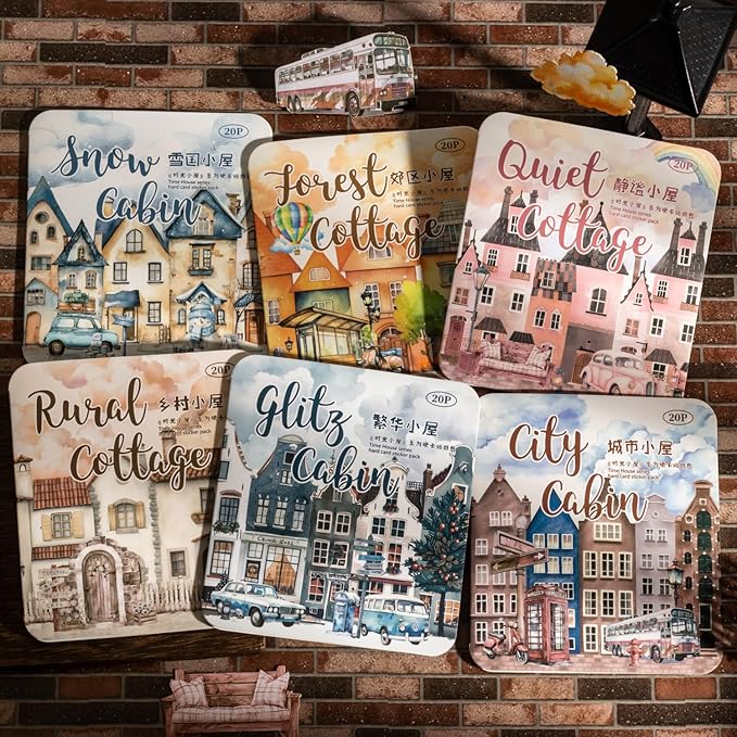 Alideco 120pcs Scrapbook Stickers Vintage Exquisite Cottage Scrapbooking Junk Journal Crafts Embelishment Decoration Stickers (shiguangxiaowu)