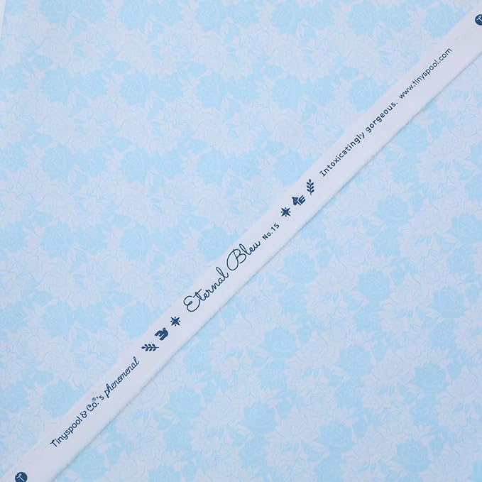 Tinyspool & Co. Quilting Bundle – Eternal Bleu Jelly Roll + 3-Yard Fabric for Each Print: No.9 – Oriental Blue, No.14 – Summer Blue, No.15 – Baby Blue
