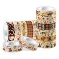12 Rolls Western Washi Tape Masking Decorative Cowboy and Cowgirl Washi Tape for DIY Craft Gift Wrapping Handbook Sticker Scrapbook Journaling Party Favor