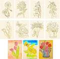 Piatoeke 16PCS 5.9×4.7in Unfinished Wooden Flower Cutouts Board for Kids Painting,Wood Crafts DIY Fun Things to Paint and Hang(Flower)