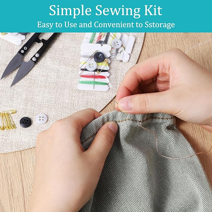 100 Sets Individual Travel Sewing Kit, Mini Sewing Kit for Basic Sewings Repair, Needle and Thread Kits for Emergency Wedding Day, Compact Sewings Kits Travel Essentials with Needles, Threads, Button