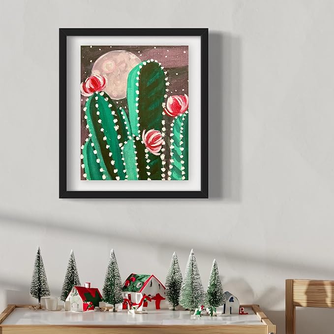Painting4Real DIY Art Painting Kit for Adults – Learn to Paint Desert Night with Video Tutorials – 9 Pieces Acrylic Paint Set for Adults –Perfect Christmas Crafts & Holiday Gifts for Art Lovers