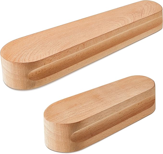 2 Pcs Beech Wood Tailors Clapper Wooden Clapper Sewing Tool Steam Iron Tailor Wooden Clapper for Sewing Quilting Ironing (7 Inch and 12 Inch)