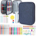 Katech 85-Piece Crochet Hooks Set, Crochet Hook Kit with Storage Case, Ergonomic Knitting Needles Weave Yarn Kits DIY Hand Knitting Craft Art Tool for Beginners and Experienced Crochet Lovers