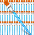 Crtiin 60 Pcs Operation Christmas Bulk Items Paint Brush for Acrylic Painting Paintbrushes Bulk Artist Brush for Detail Watercolor Oil Art(Blue,3/4 Inch)